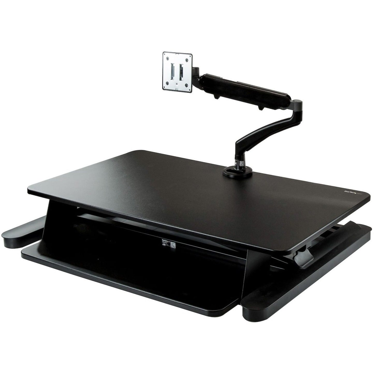 StarTech.com Sit-Stand Desk Converter with Monitor Arm - Up to 26" Monitor - 35&acirc;&euro;Â Wide Work Surface - Height Adjustable Standing Desk Converter