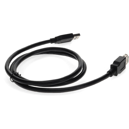 AddOn 2m USB 2.0 (A) Male to Male Black Cable