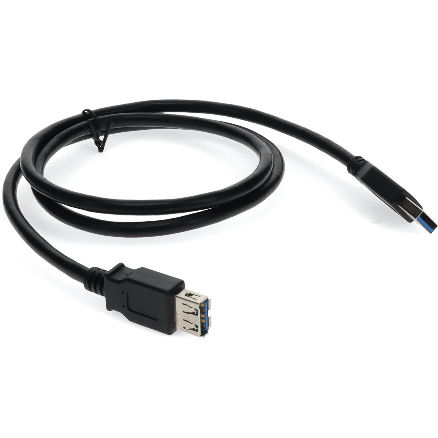 AddOn 1m USB 3.0 (A) Male to Female Black Cable