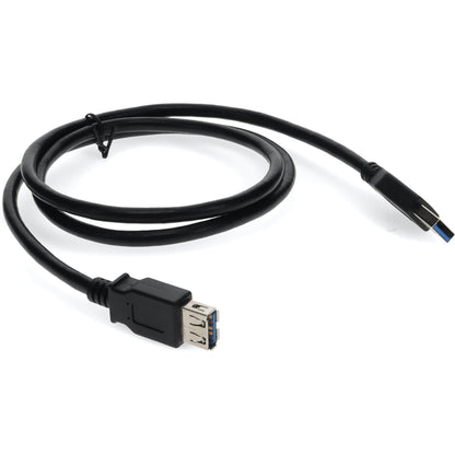 AddOn 1m USB 3.0 (A) Male to Female Black Cable