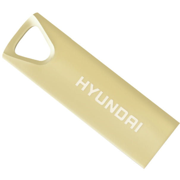 Hyundai Bravo Deluxe 16GB High Speed Fast USB 2.0 Flash Memory Drive Thumb Drive Metal Gold