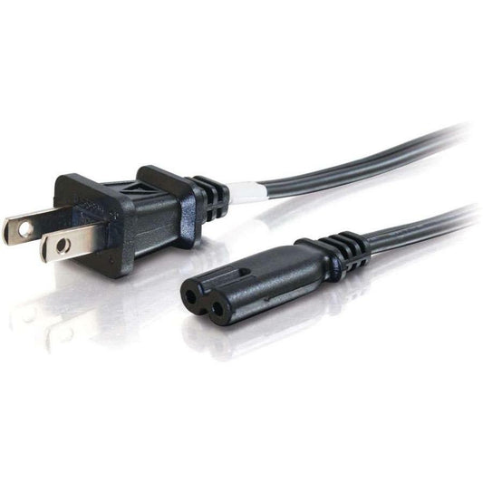 C2G 6ft Power Cord - Non Polarized Power Cord - NEMA 1-15P to IEC320C7