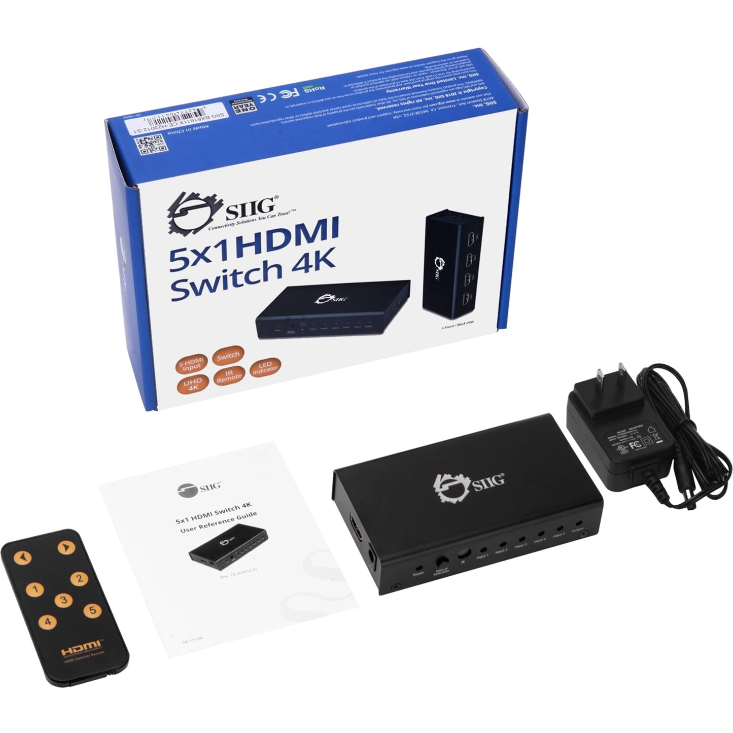 SIIG 5x1 HDMI Switch 4K