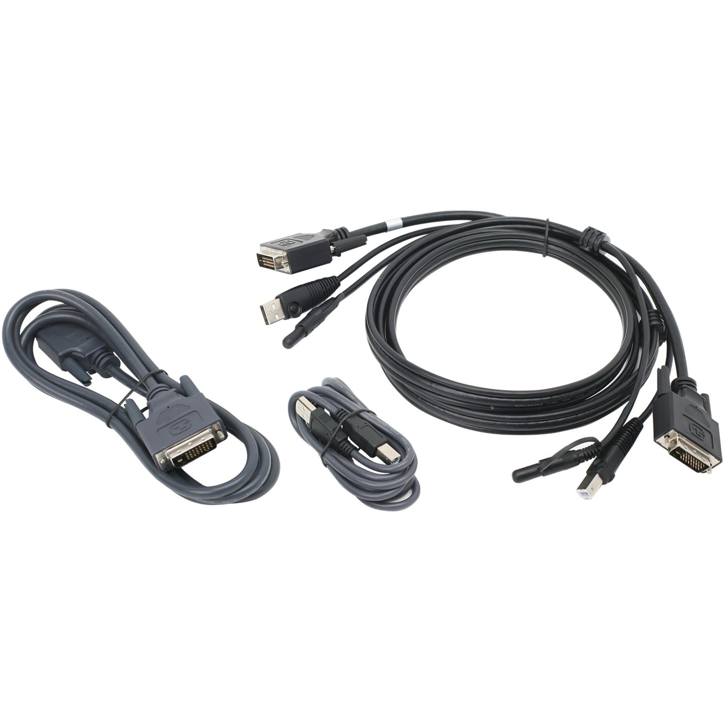 IOGEAR 6 ft. Dual View DVI USB KVM Cable Kit with Audio (TAA)