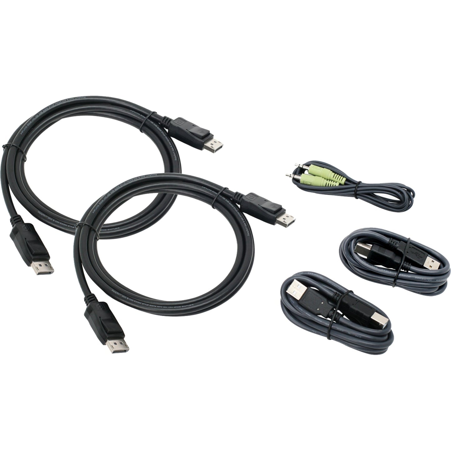 IOGEAR 6 Ft. Dual View DisplayPort USB KVM Cable Kit with Audio (TAA)