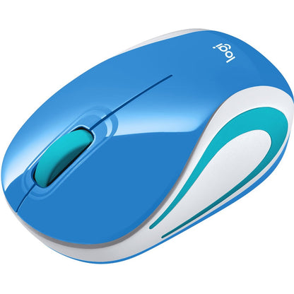 Logitech Wireless Mini Mouse M187 Ultra Portable 2.4 GHz with USB Receiver 1000 DPI Optical Tracking 3-Buttons PC / Mac / Laptop - Palace Blue