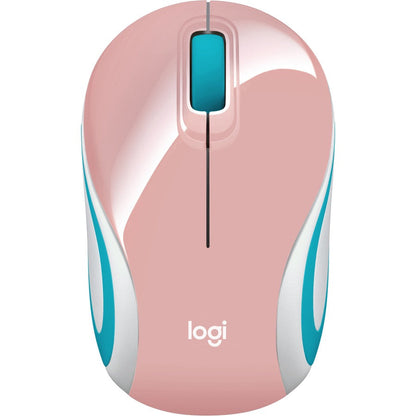 Logitech Wireless Mini Mouse M187 Ultra Portable 2.4 GHz with USB Receiver 1000 DPI Optical Tracking 3-Buttons PC / Mac / Laptop - Blossom