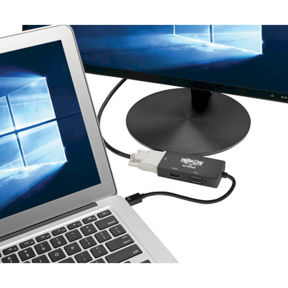 Tripp Lite Keyspan Mini DisplayPort to VGA/DVI/HDMI All-in-One Video Converter Adapter 4K 60 Hz HDMI DP 1.2 Black 6 in.