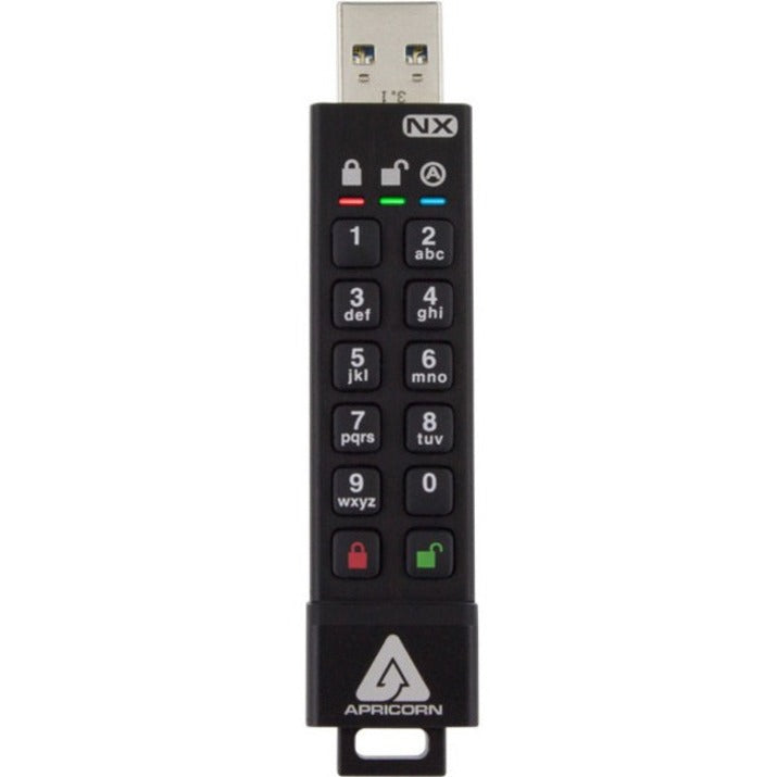 Apricon Aegis Secure Key 3NX: Software-Free 256-Bit AES XTS Encrypted USB 3.1 Flash Key with FIPS 140-2 level 3 validation Onboard Keypad and up to 25% Cooler Operating Temperatures.