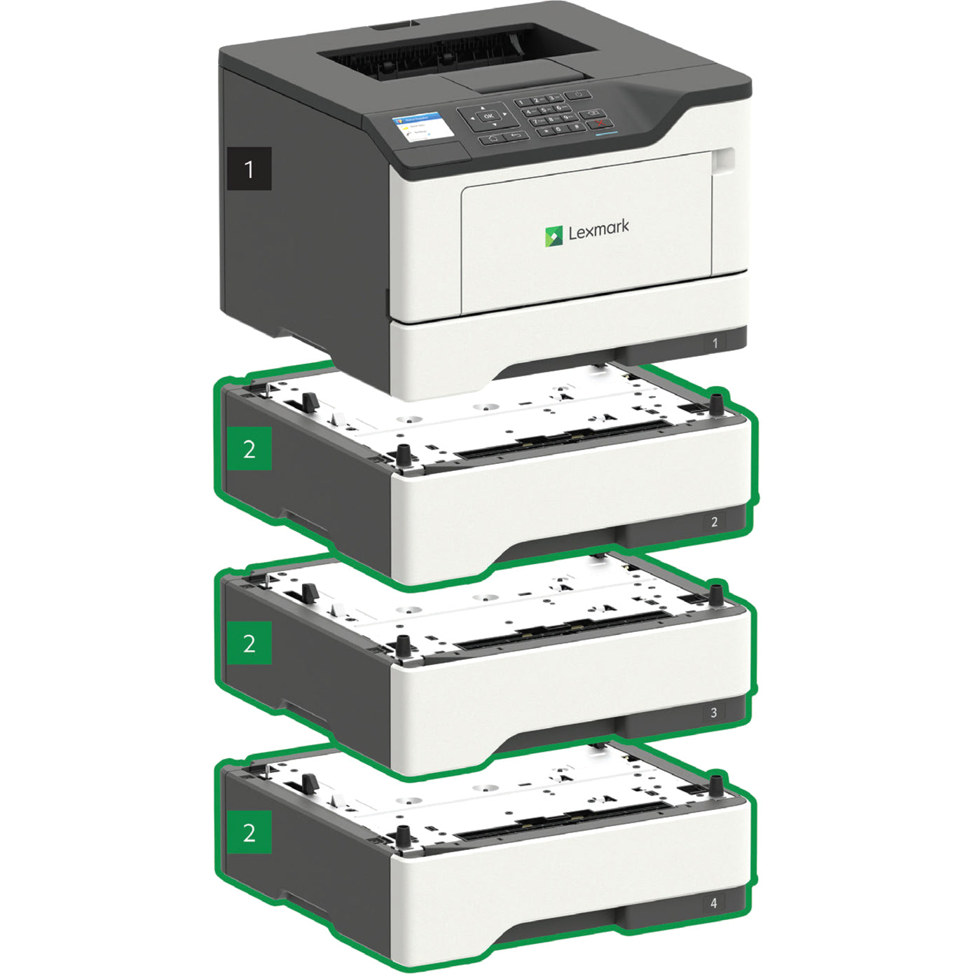 Lexmark MS521dn Desktop Laser Printer - Monochrome - TAA Compliant