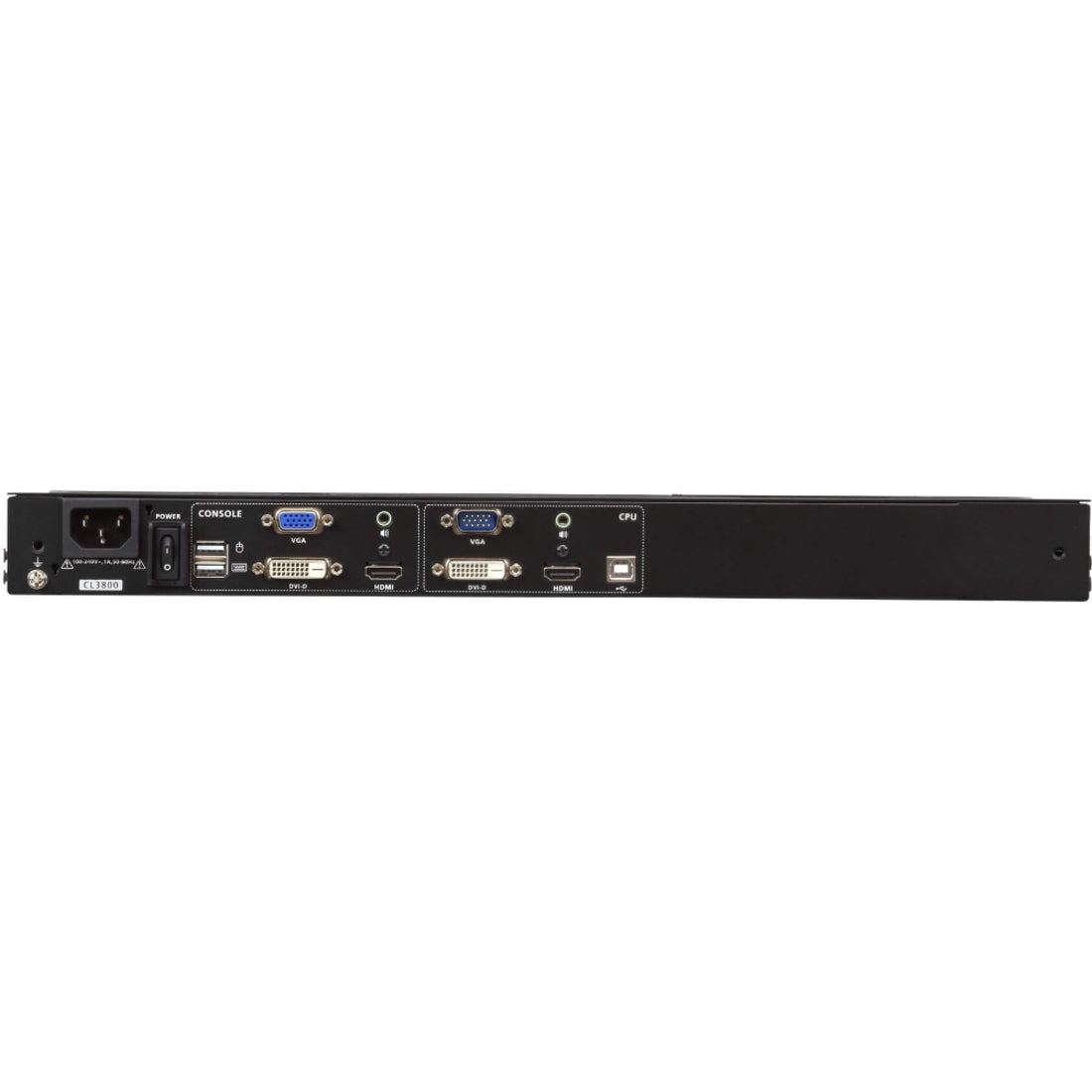 ATEN CL3800 LCD KVM Console with Standard Rack Mount Kit-TAA Compliant