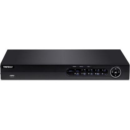 TRENDnet 8-Channel H.264/H.265 PoE+ NVR 1080p HD up to 12TB storage (HDDs not included) Supports one 4K Camera Channel 8 PoE+ ports 80W PoE Power Budget Rackmount TV-NVR408  Black