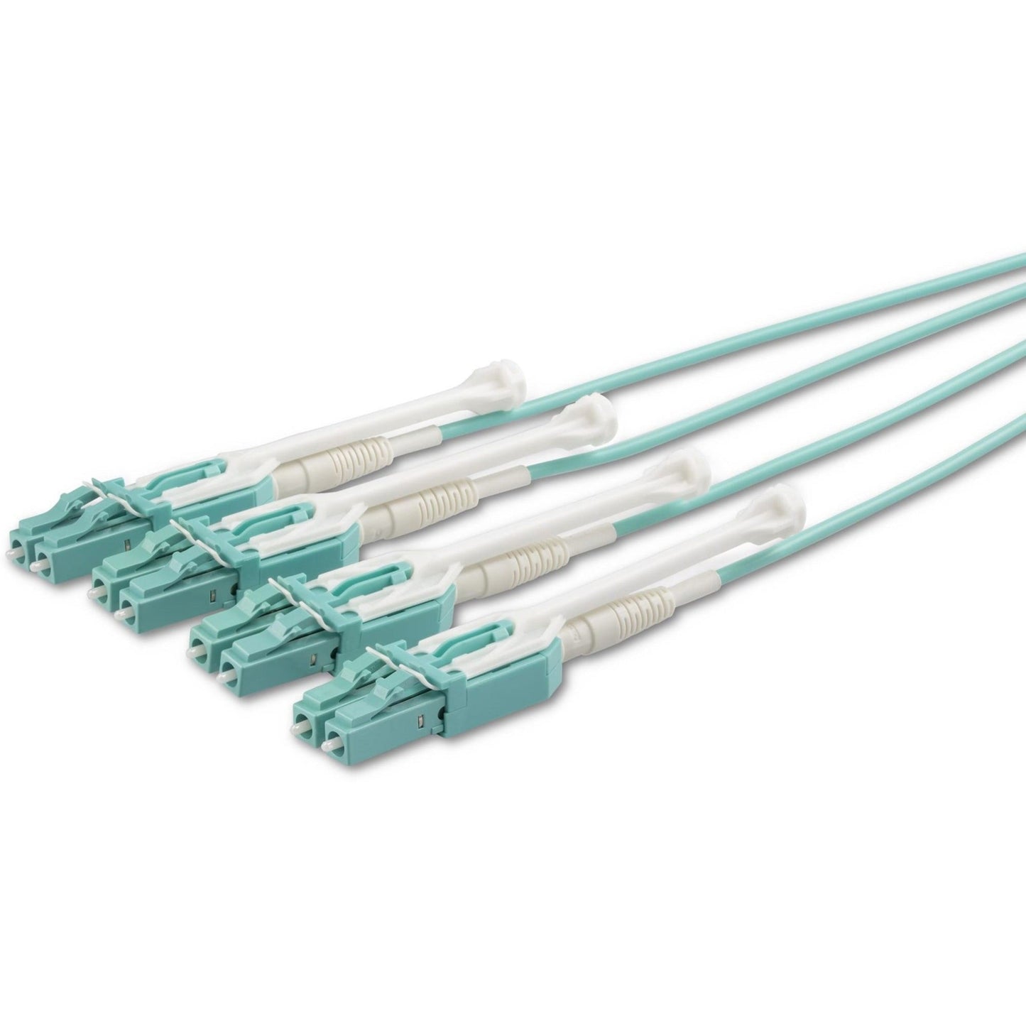 StarTech.com 2m (6ft) MTP(F)/PC to 4x LC/PC Duplex Breakout OM3 Multimode Fiber Optic Cable OFNP 40G 8F Type-A
