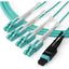 StarTech.com 3m (10ft) MTP(F)/PC to 4x LC/PC Duplex Breakout OM3 Multimode Fiber Optic Cable OFNP 40G 8F Type-A