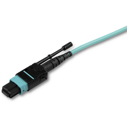 StarTech.com 5m (15ft) MTP(F)/PC to 4x LC/PC Duplex Breakout OM3 Multimode Fiber Optic Cable OFNP 40G 8F Type-A