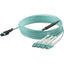 StarTech.com 5m (15ft) MTP(F)/PC to 4x LC/PC Duplex Breakout OM3 Multimode Fiber Optic Cable OFNP 40G 8F Type-A