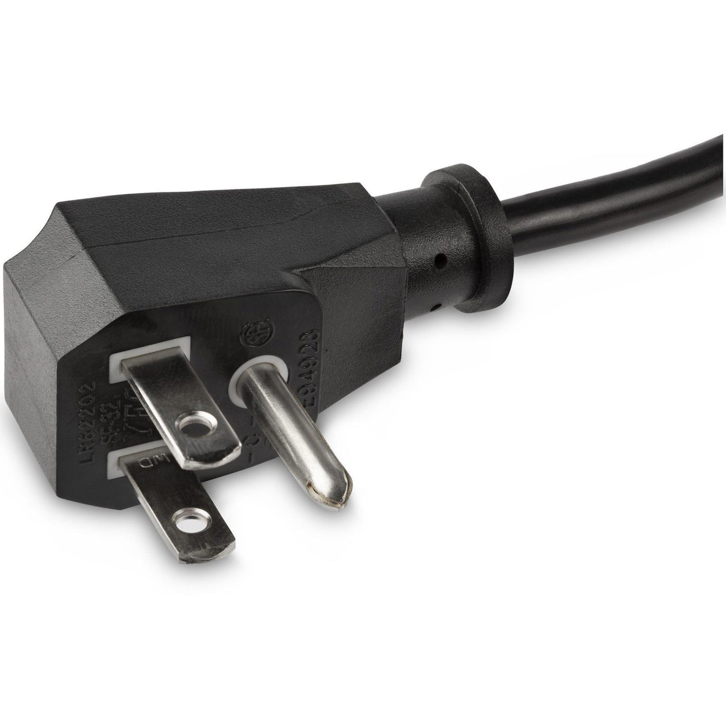 StarTech.com 1.5ft (0.45m) Power Extension Cord Flat NEMA 5-15P to NEMA 5-15R 10A 125V 18AWG Black Flat Outlet Extension Cable