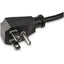 StarTech.com 1.5ft (0.45m) Power Extension Cord Flat NEMA 5-15P to NEMA 5-15R 10A 125V 18AWG Black Flat Outlet Extension Cable