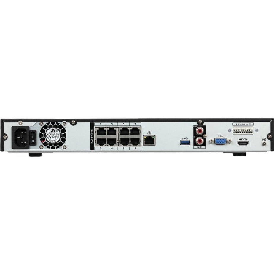 Speco 8 Channel 4K Plug & Play Network Video Recorder with Built-in PoE+ Switch - 16 TB HDD