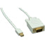 ENET VGA Male to Mini DisplayPort Male 32 AWG White Cable 6FT