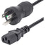 StarTech.com 10ft (3m) Hospital Grade Power Cord 18AWG NEMA 5-15P to C13 10A 125V Green Dot Medical Power Cable Monitor Power Cable