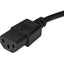 StarTech.com 10ft (3m) Computer Power Cord Flat 5-15P to C13 10A 125V 18AWG Black Replacement AC PC Power Cord TV/Monitor Power Cable
