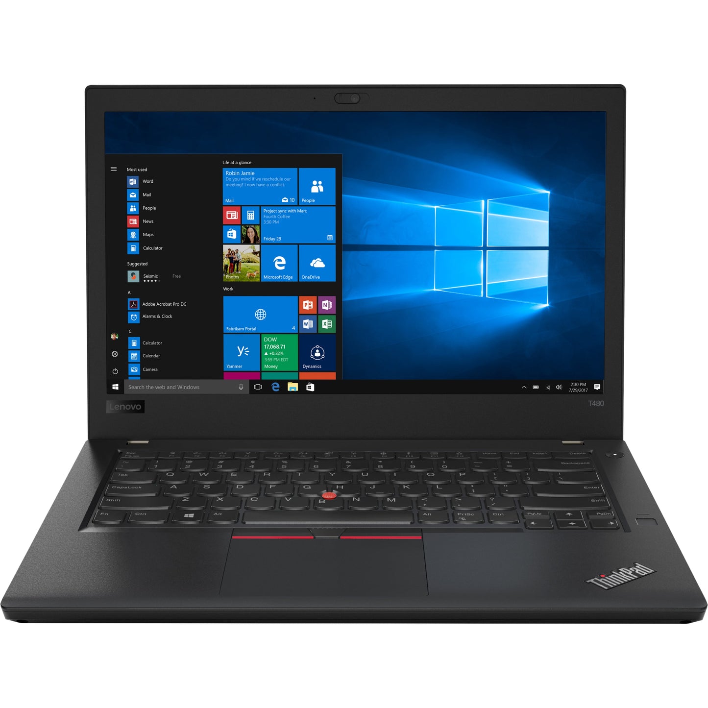 Lenovo ThinkPad T480 20L6S5VP00 14" Touchscreen Notebook - 1920 x 1080 - Intel Core i5 8th Gen i5-8350U Quad-core (4 Core) 1.70 GHz - 16 GB Total RAM - 256 GB SSD