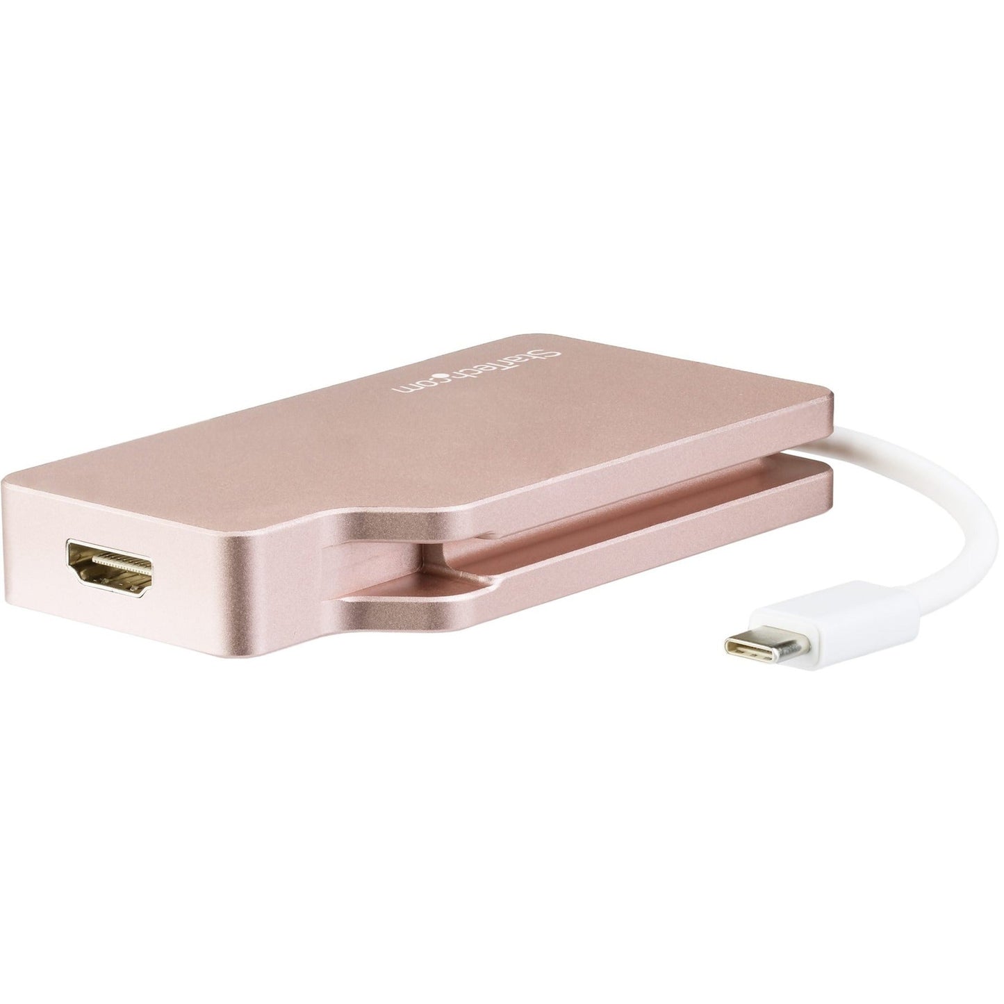 StarTech.com USB C Multiport Video Adapter 4K/1080p - USB Type C to HDMI VGA DVI or Mini DisplayPort Monitor Adapter - Rose Gold