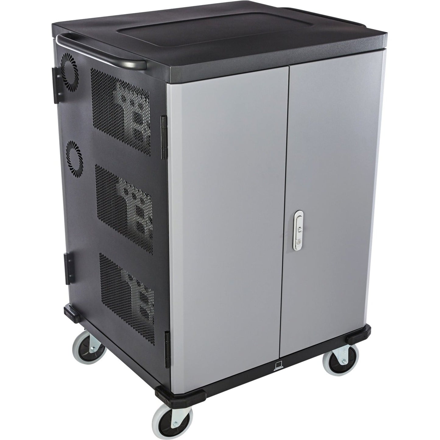 V7 Charge Cart for 36 Mobile Computers - Secure Store and Charge Chromebooks Notebooks and Tablets - NEMA US Plug