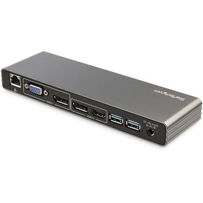 StarTech.com Thunderbolt 3 Dock - Dual 4K 60Hz Monitor TB3 Docking Station with DisplayPort HDMI & 1080p VGA - 85W Power Delivery