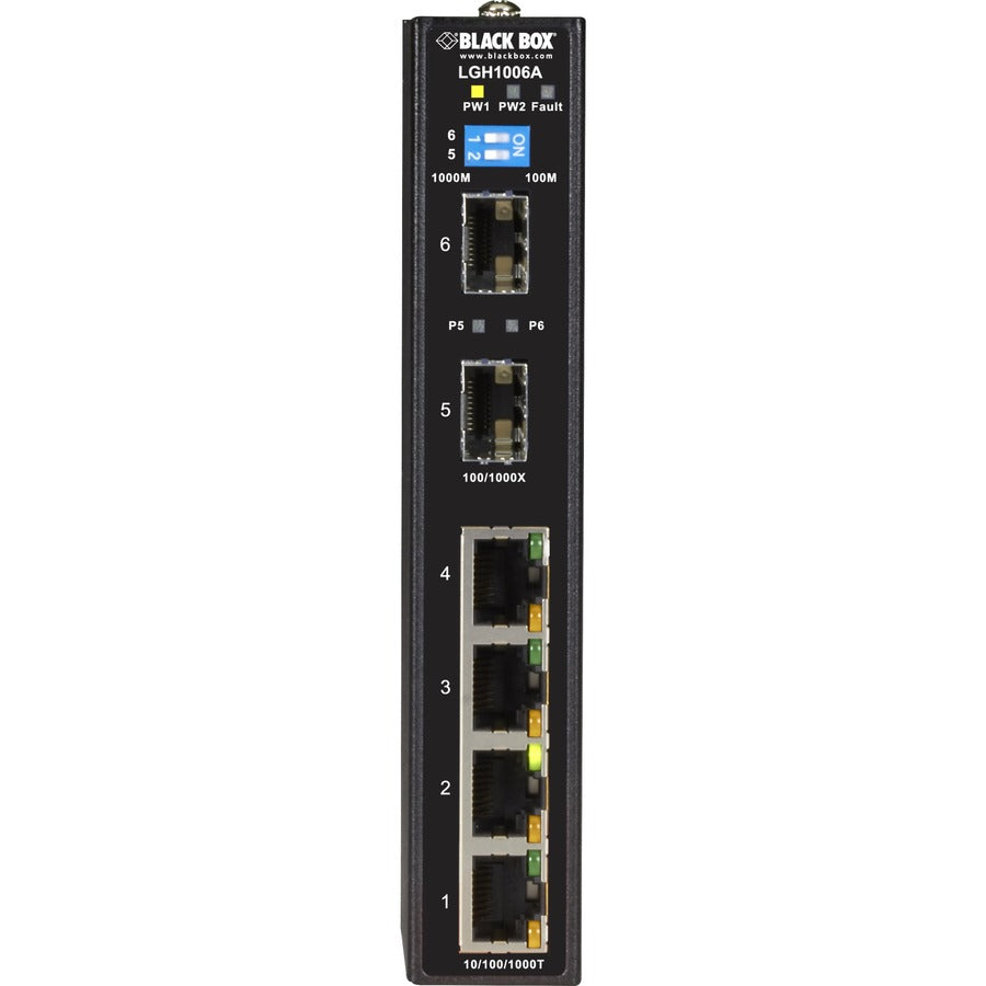 Black Box Industrial Ethernet Switch - Extreme Temperature 6-Port
