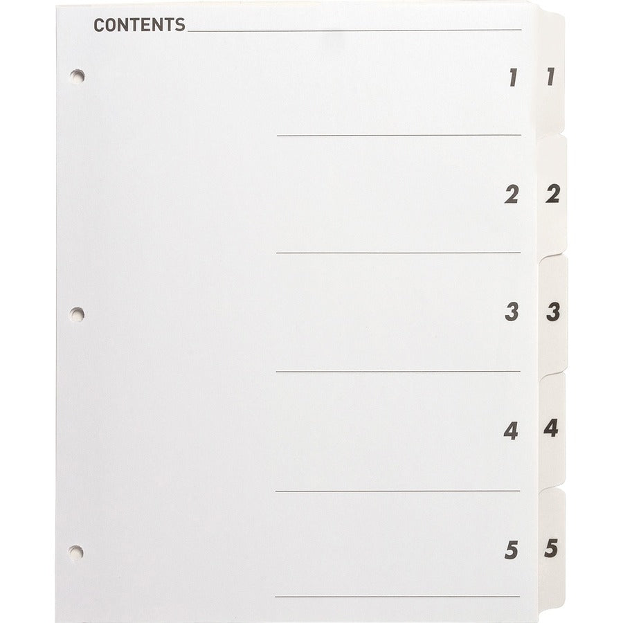 Business Source Table of Content Quick Index Dividers