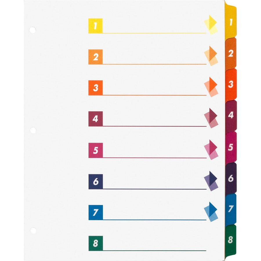 Business Source Color-coded Table of Contents/Tabs Index Dividers