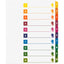 Business Source Color-coded Table of Contents/Tabs Index Dividers