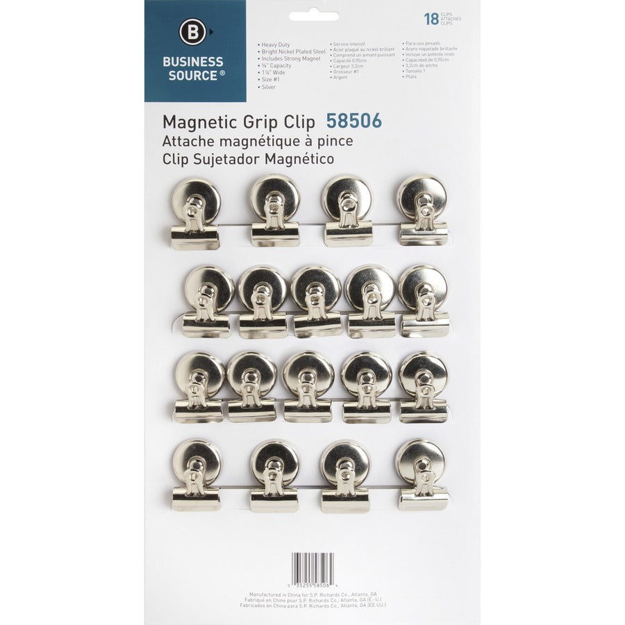 Business Source Magnetic Grip Clips Pack