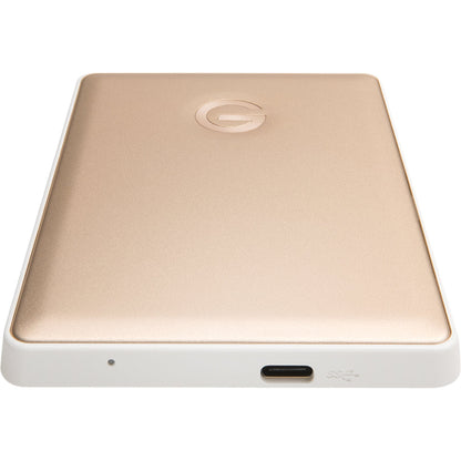 G-Technology G-DRIVE mobile USB-C GDMUCWWC20001AGBV2 2 TB Portable Hard Drive - 2.5" External - Gold