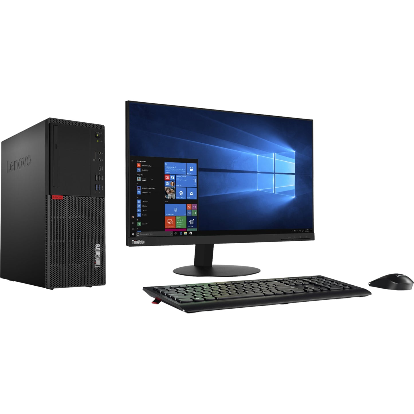 Lenovo ThinkCentre M720t 10SQ001LUS Desktop Computer - Intel Pentium Gold G5400 3.70 GHz - 8 GB RAM DDR4 SDRAM - 1 TB HDD - Tower