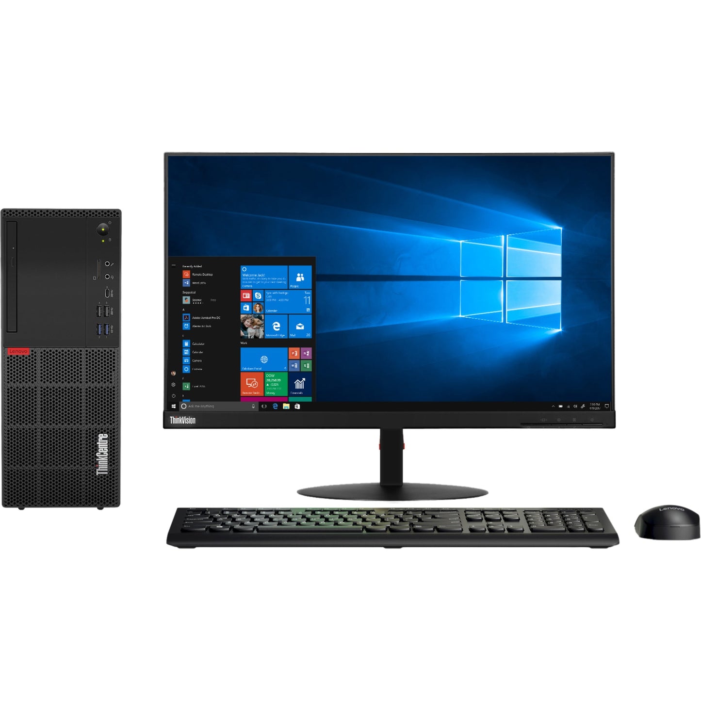 Lenovo ThinkCentre M720t 10SQ0012US Desktop Computer - Intel Core i3 8th Gen i3-8100 3.60 GHz - 4 GB RAM DDR4 SDRAM - 1 TB HDD - Tower