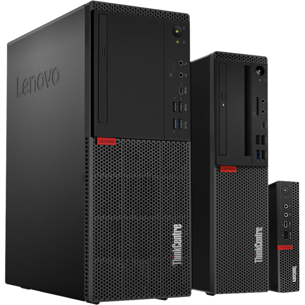 Lenovo ThinkCentre M720t 10SQ0016US Desktop Computer - Intel Core i3 8th Gen i3-8100 3.60 GHz - 4 GB RAM DDR4 SDRAM - 500 GB HDD - 16 GB SSD - Tower