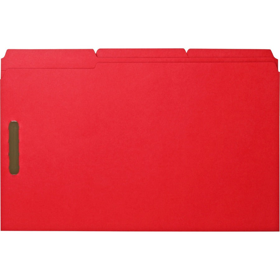 Business Source 1/3 Tab Cut Legal Recycled Fastener Folder