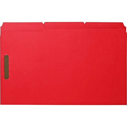 Business Source 1/3 Tab Cut Legal Recycled Fastener Folder