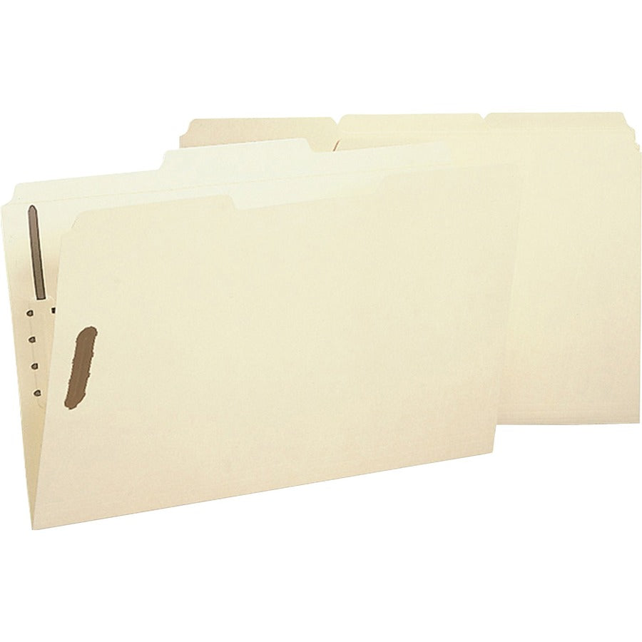 Business Source 1/3 Tab Cut Legal Recycled Fastener Folder