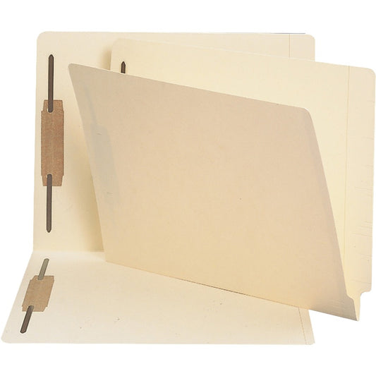 Business Source Straight Tab Cut Letter Recycled Fastener Folder