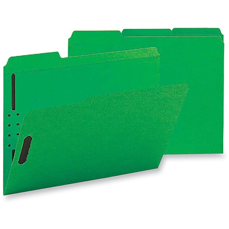 Business Source 1/3 Tab Cut Letter Recycled Fastener Folder