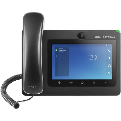 Grandstream GXV3370 IP Phone - Corded - Corded/Cordless - Bluetooth Wi-Fi - Desktop Wall Mountable - Black