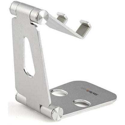 StarTech.com Phone and Tablet Stand - Foldable Universal Mobile Device Holder - Smartphones/Tablets - Adjustable Cell Phone Stand for Desk