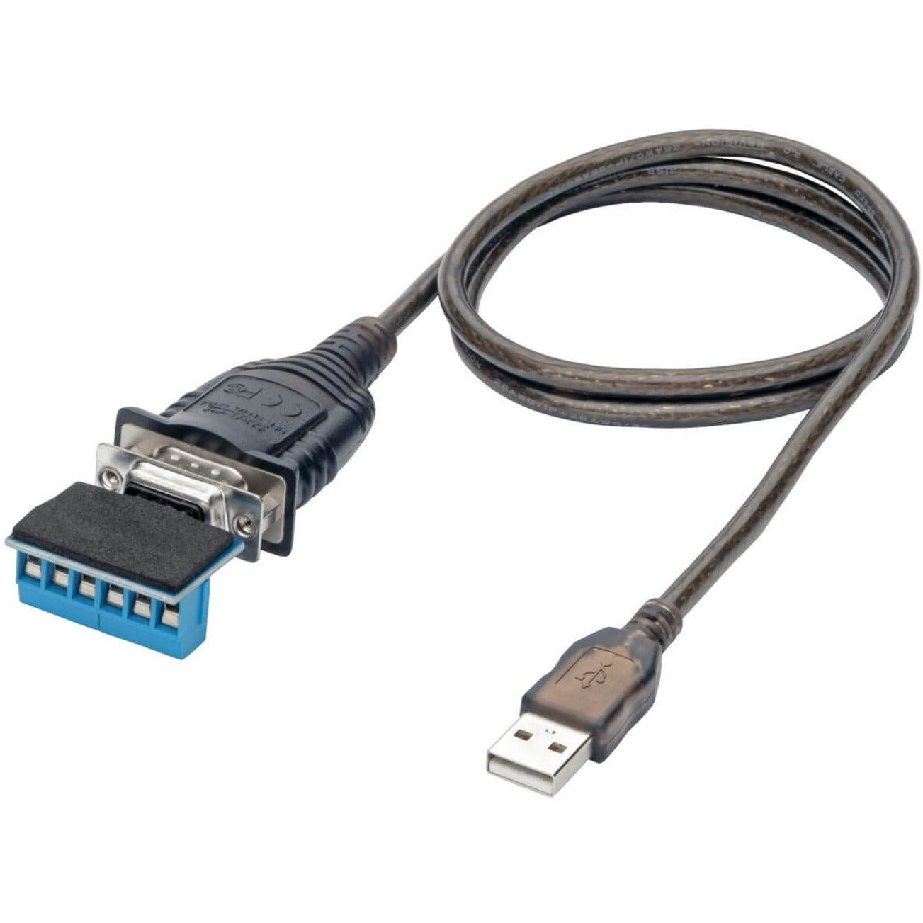 Tripp Lite USB to RS485/RS422 FTDI Serial Adapter Cable with COM Retention (USB-A to DB9 M/M) 30-in. (76.2 cm)