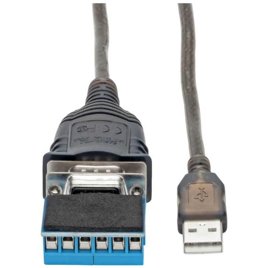 Tripp Lite USB to RS485/RS422 FTDI Serial Adapter Cable with COM Retention (USB-A to DB9 M/M) 30-in. (76.2 cm)