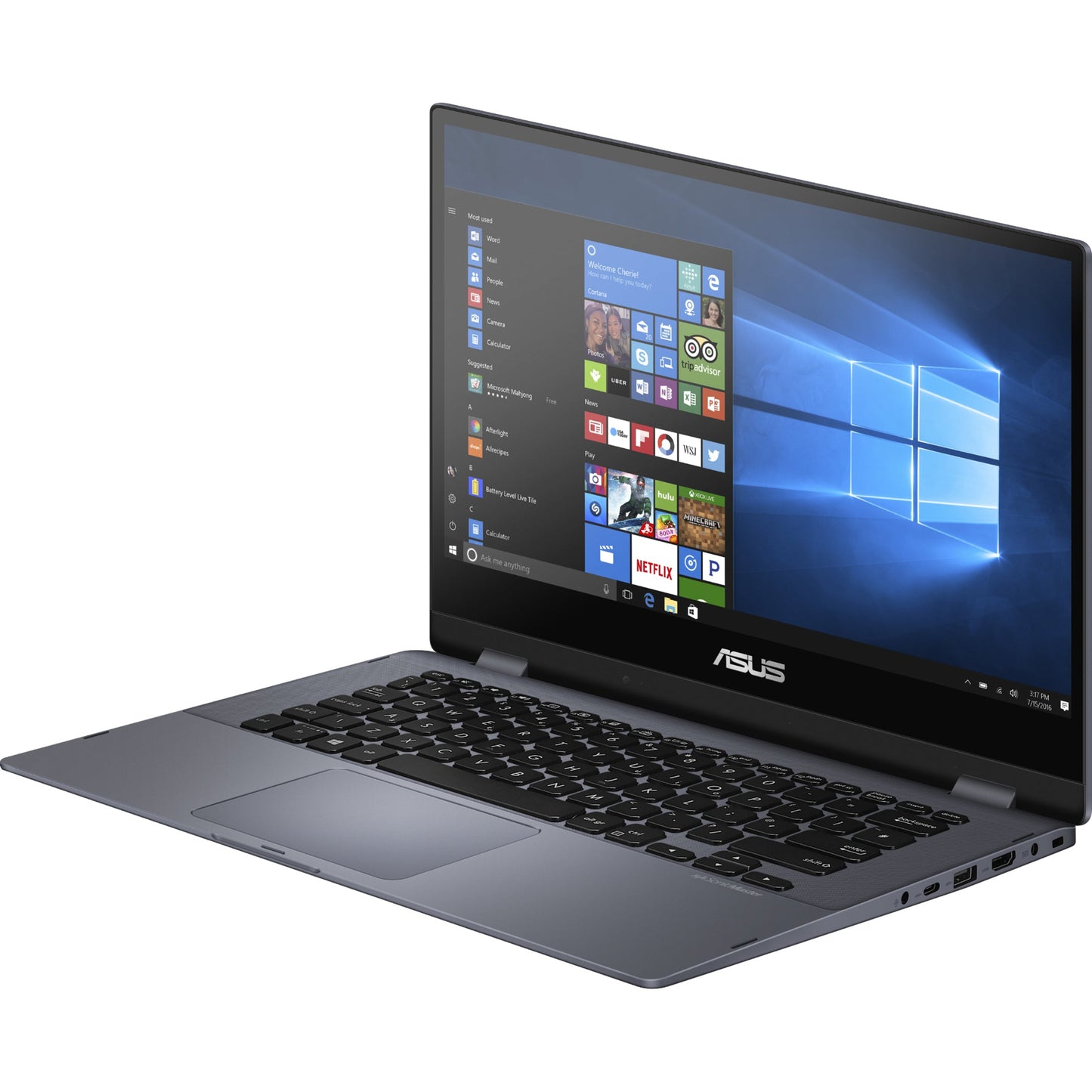 Asus VivoBook Flip 14 TP412 TP412UA-DB71T 14" Touchscreen Convertible Notebook - 1920 x 1080 - Intel Core i7 8th Gen i7-8550U 1.80 GHz - 8 GB Total RAM - 256 GB SSD - Star Gray