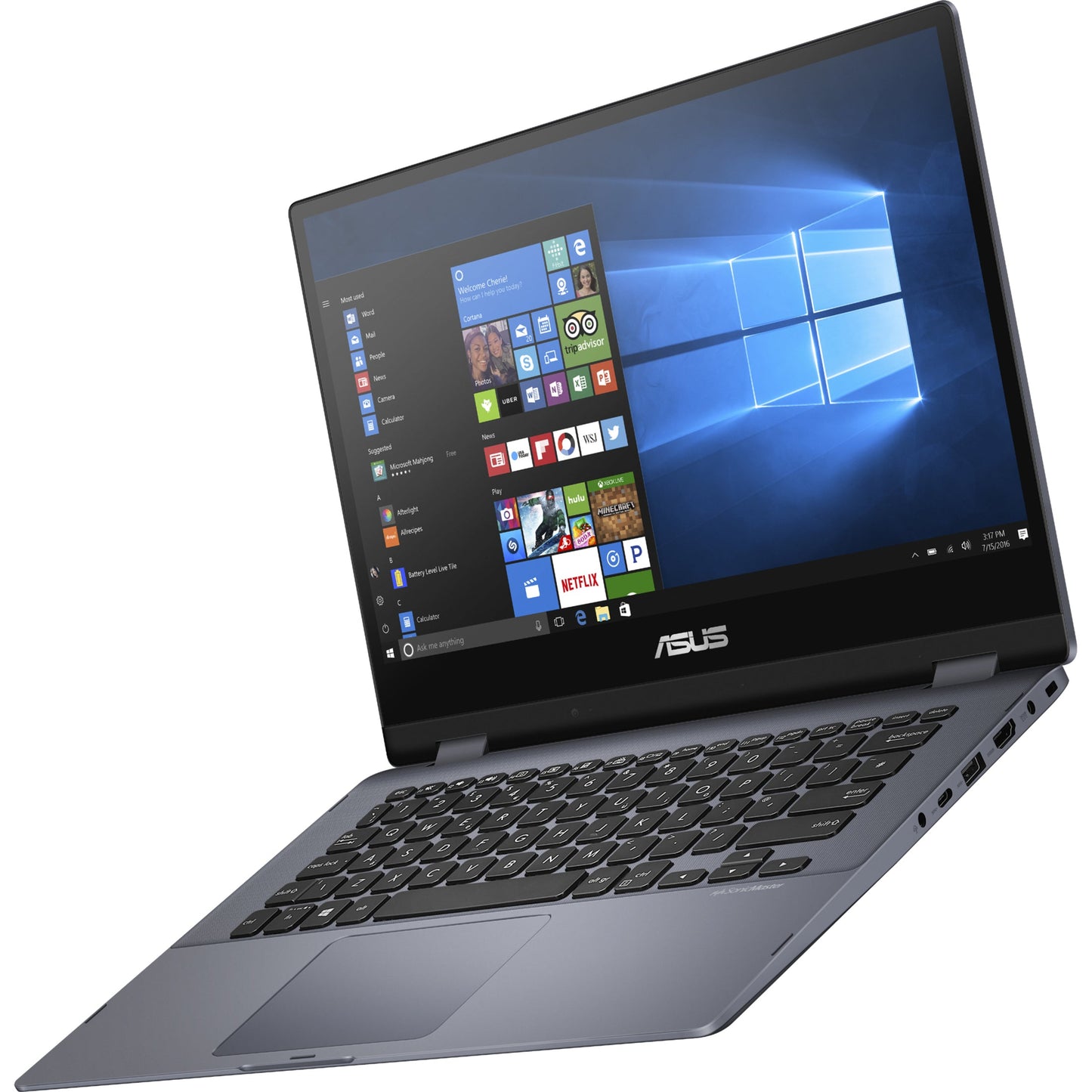 Asus VivoBook Flip 14 TP412 TP412UA-DB71T 14" Touchscreen Convertible Notebook - 1920 x 1080 - Intel Core i7 8th Gen i7-8550U 1.80 GHz - 8 GB Total RAM - 256 GB SSD - Star Gray